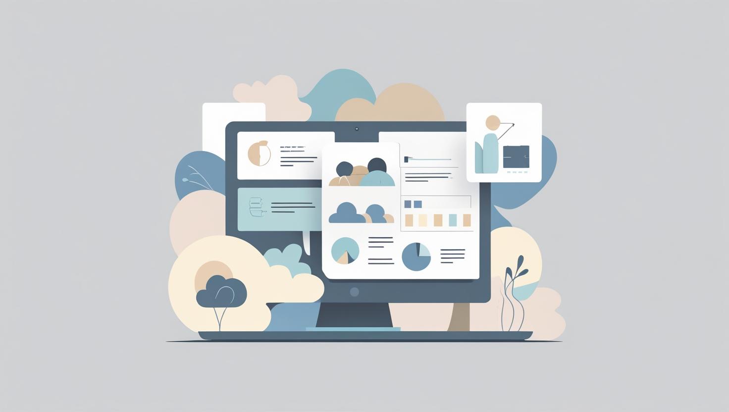 Digital marketing analytics illustration